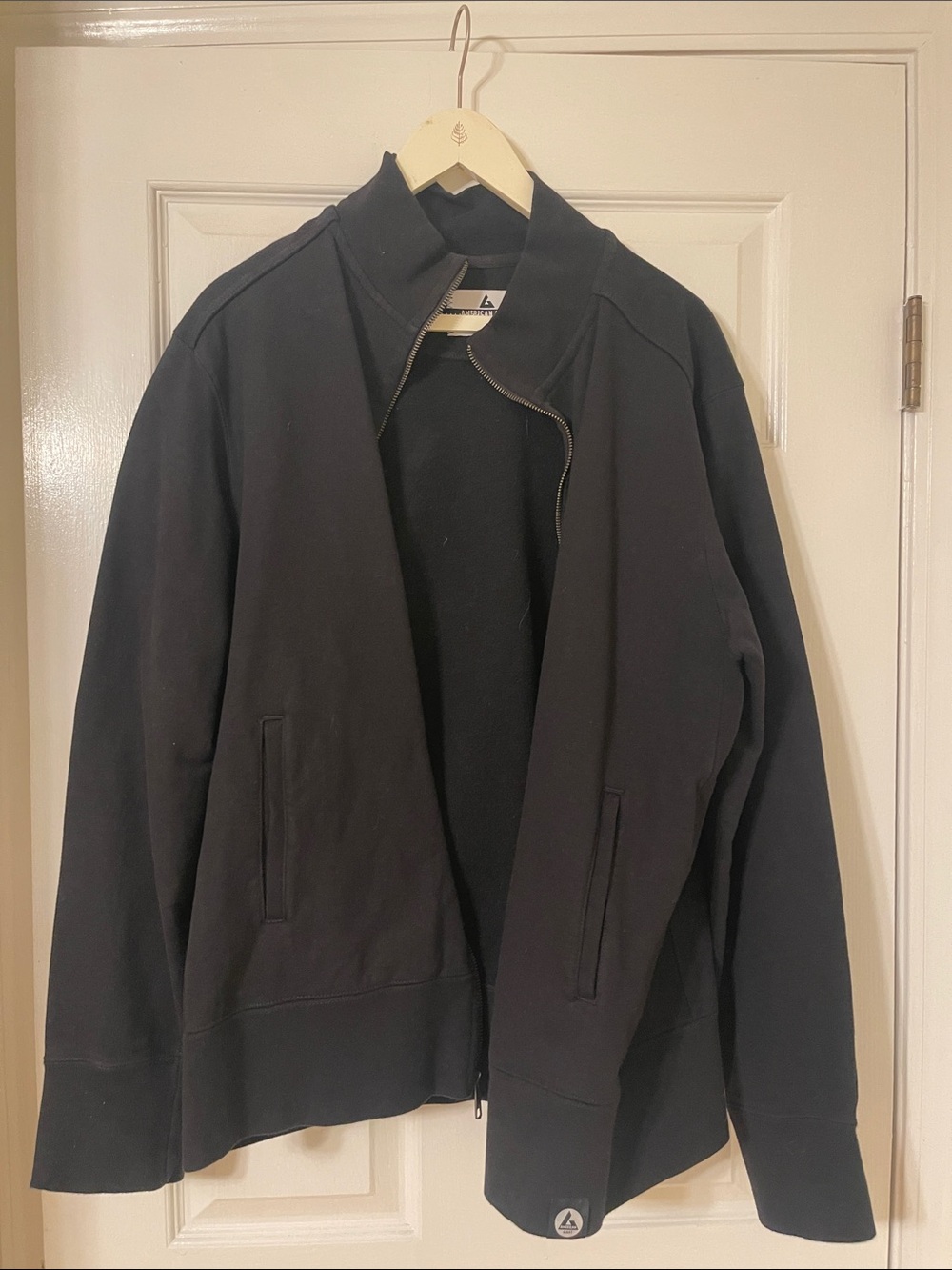 American Giant Black Zip-Up Sweater Jacket